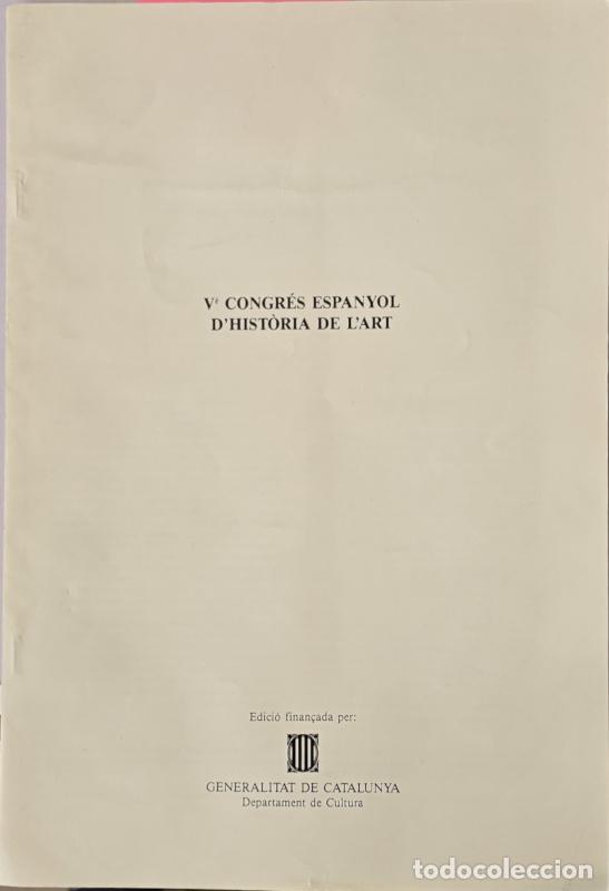 Libros: V Congr&eacute;s Espanyol d'Hist&ograve;ria de L'Art (Separata) - Alberto Villar Movell&aacute;n