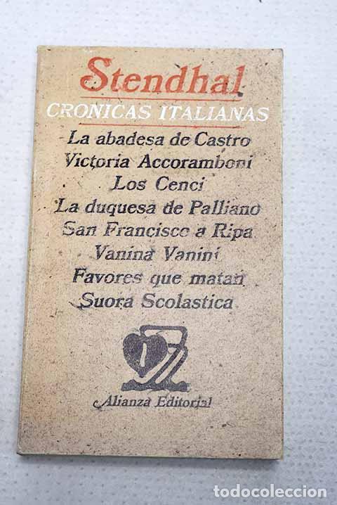B&uuml;cher: Cr&oacute;nicas italianas: Stendhal.- Stendhal