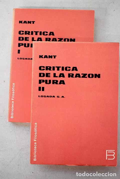Libros: Cr&iacute;tica de la raz&oacute;n pura.- Kant, Immanuel