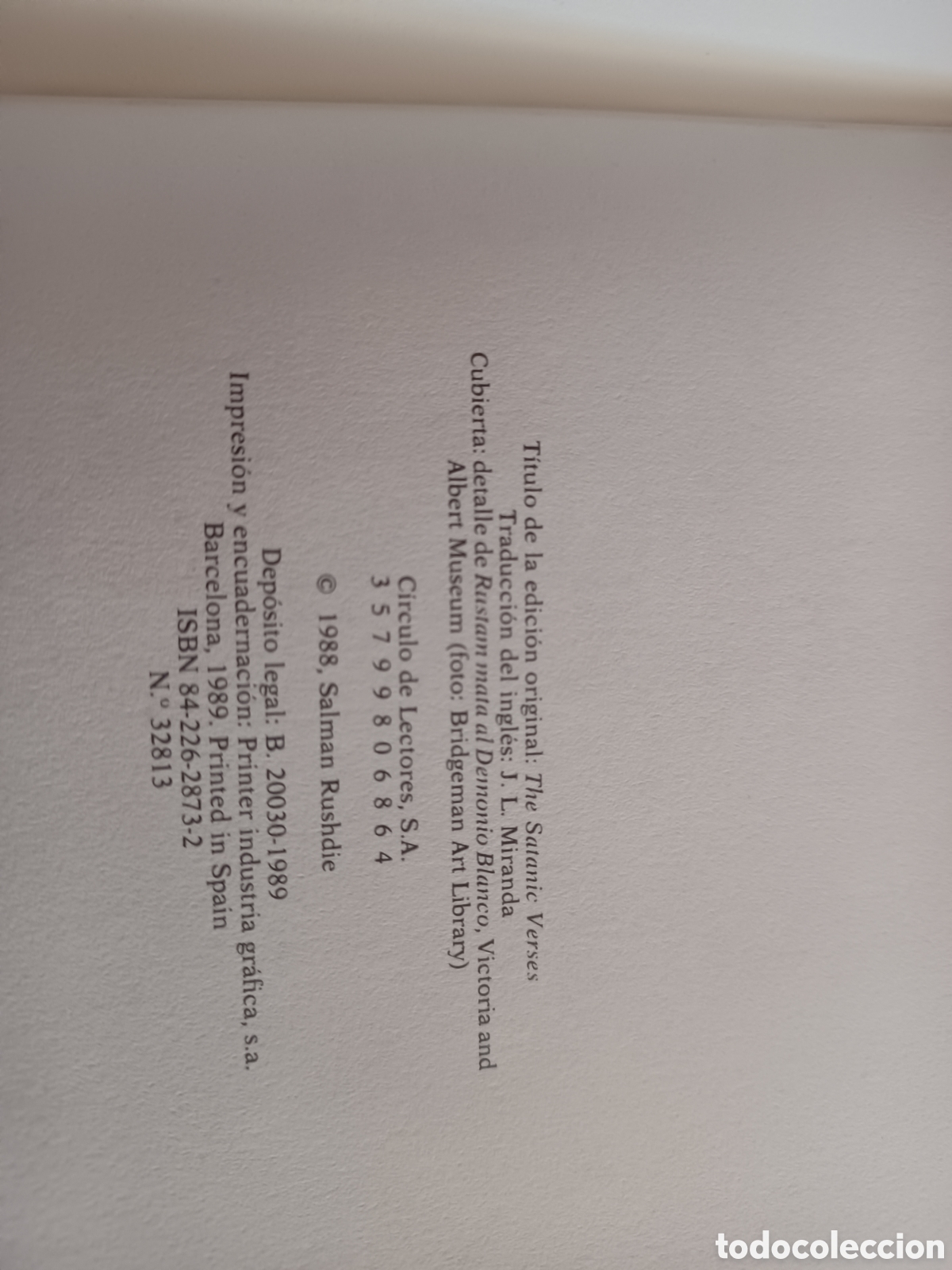Libros: Novela Los versos sat&aacute;nicos. Salman rushdie - Foto 5