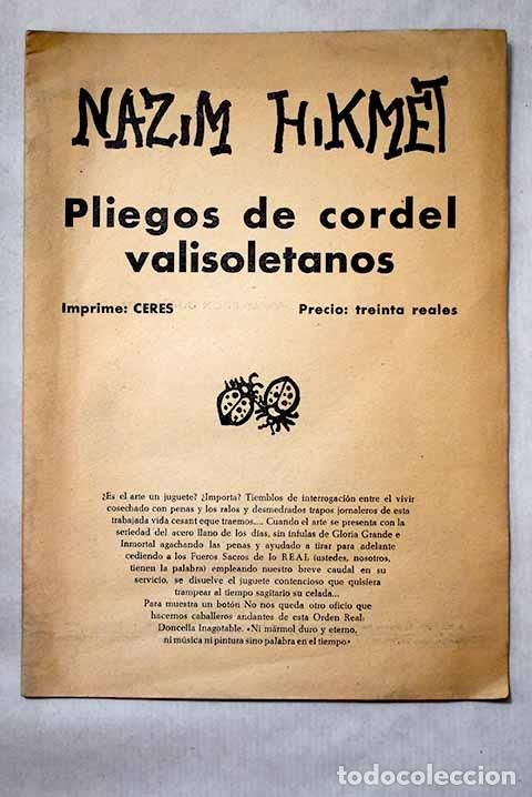 Libros: Nazim Hikmet: Pajarero, Blas.- Pajarero, Blas