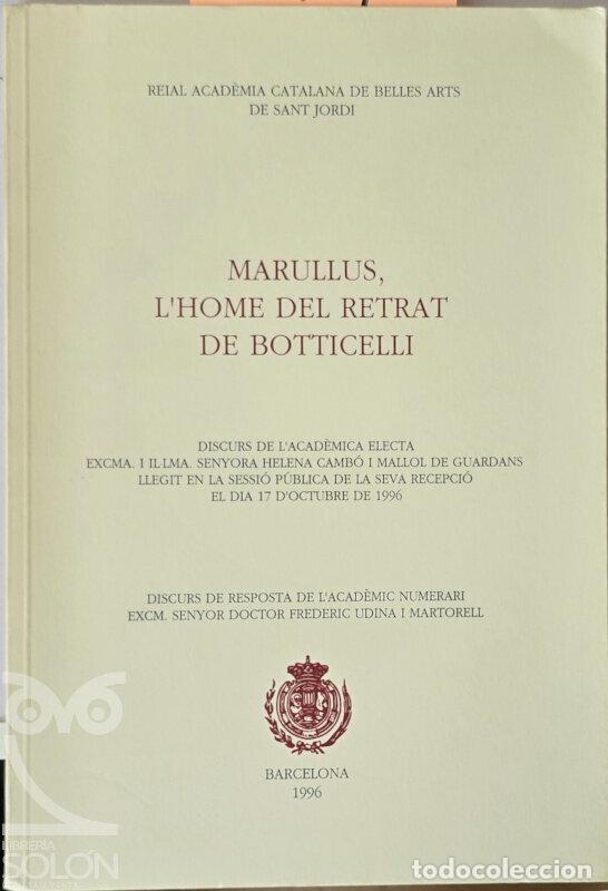 Libri di seconda mano: Marullus, l'home del retrat de Botticelli - Helena Camb&oacute; i Mallol/Fredetic Udina i Martorell