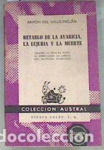 Libros: Retablo de la avaricia, la lujuria y la muerte