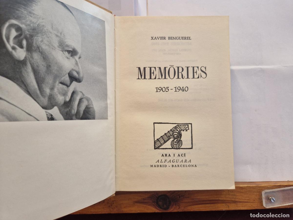 Libros: XAVIER BENGUEREL. MEMORIES 1905-194.