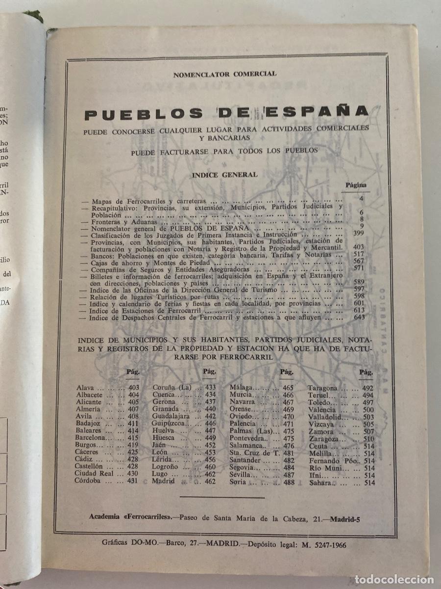 Libros: Pueblos de Espa&ntilde;a. Nomenclator comercial. Madrid 1966
