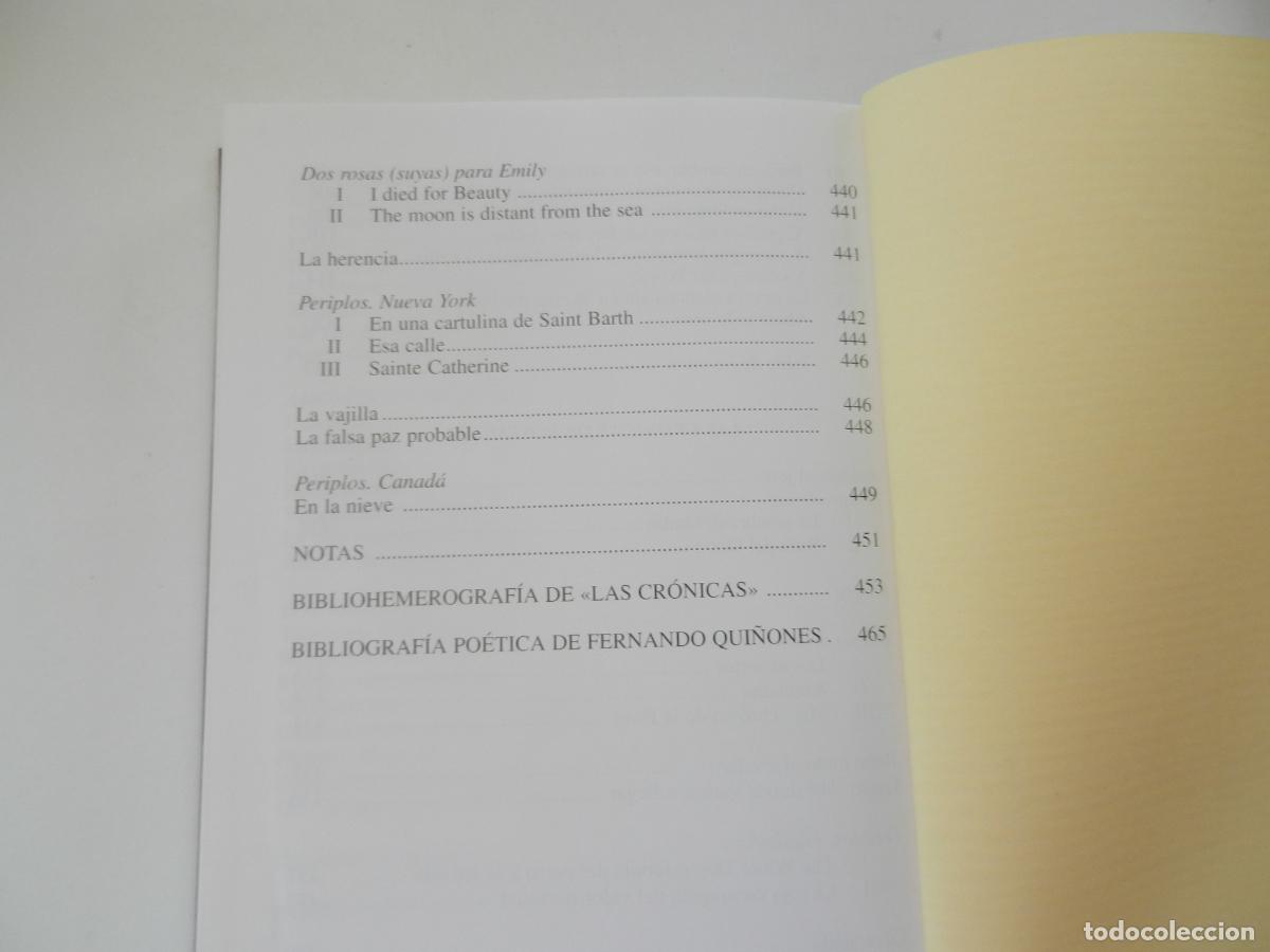 Libros: FERNANDO QUI&Ntilde;ONES - LIBRO DE LAS CRONICAS - OBRA ESCOGIDA - CON ESTUCHE - Foto 9