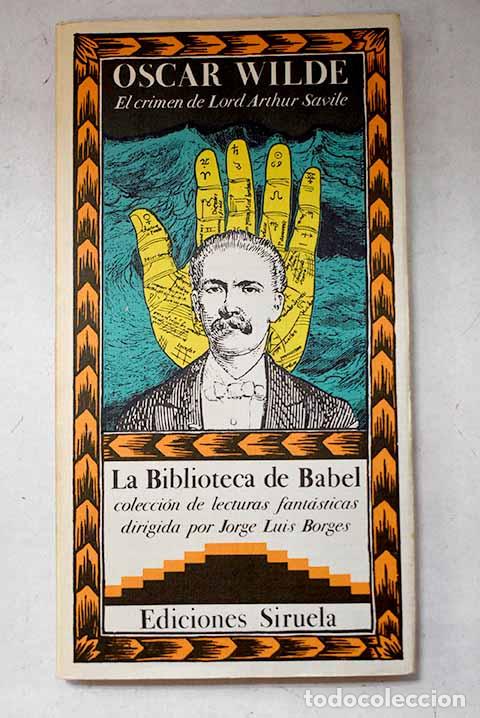 Libros: El crimen de Lord Arthur Savile.- Wilde, Oscar