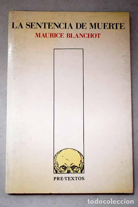 books: La sentencia de muerte.- Blanchot, Maurice