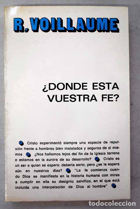 books: &iquest;Donde est&aacute; vuestra fe?.- Voillaume, Ren&eacute;