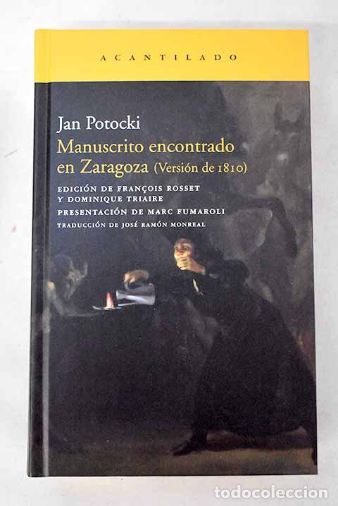 Livres: Manuscrito encontrado en Zaragoza: (versi&oacute;n de 1810).- Potocki, Jan
