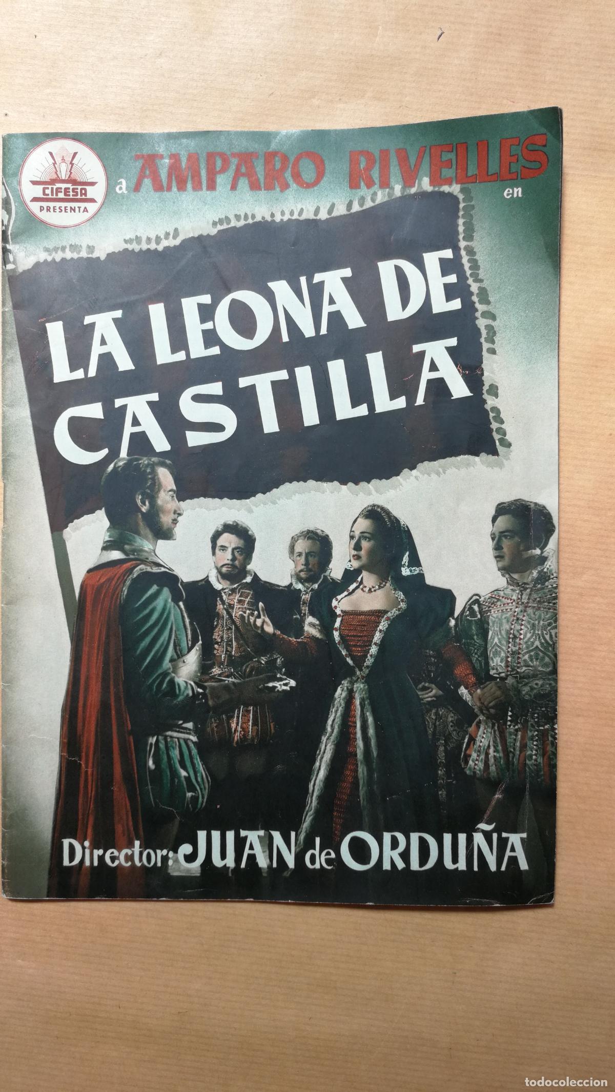 Libros: GUIA ESTRENO PELICULA LA LEONA DE CASTILLA -AMPARO RIVELLES (DIRECTOR JUAN DE ORDU&Ntilde;A). - CIFESA