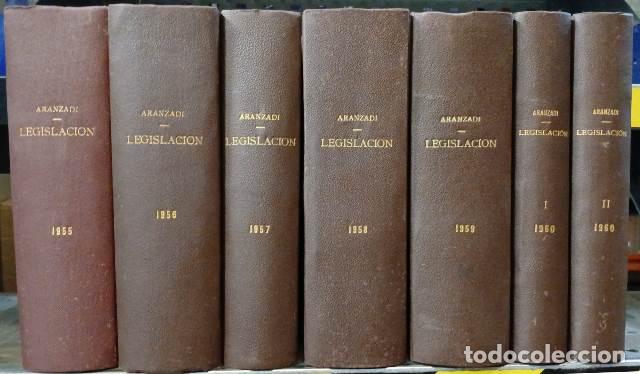 B&uuml;cher: REPERTORIO CRONOL&Oacute;GICO DE LEGISLACI&Oacute;N. 7 tomos entre los a&ntilde;os 1955 y 1960.