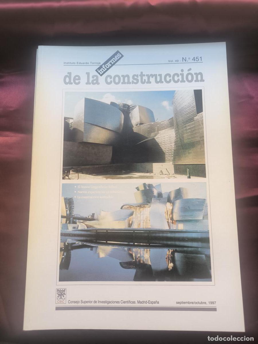 Libros: Informes de la Construcci&oacute;n. Revista de informaci&oacute;n t&eacute;cnica.(lote de 6 n&uacute;meros) 447, 448, 449, 450,