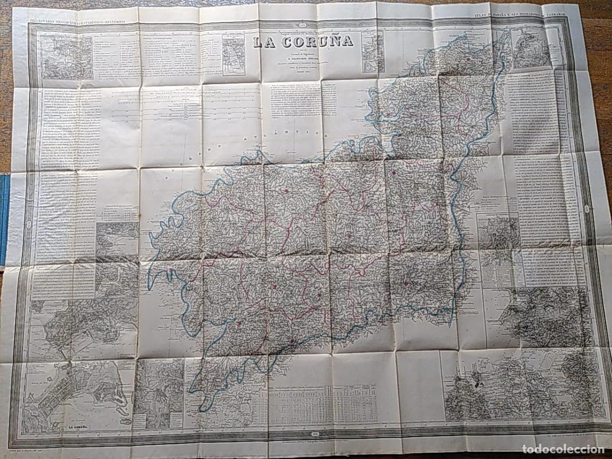 Livros em segunda m&atilde;o: LA CORU&Ntilde;A. ATLAS DE ESPA&Ntilde;A Y SUS POSESIONES DE ULTRAMAR. - Franisco Coello