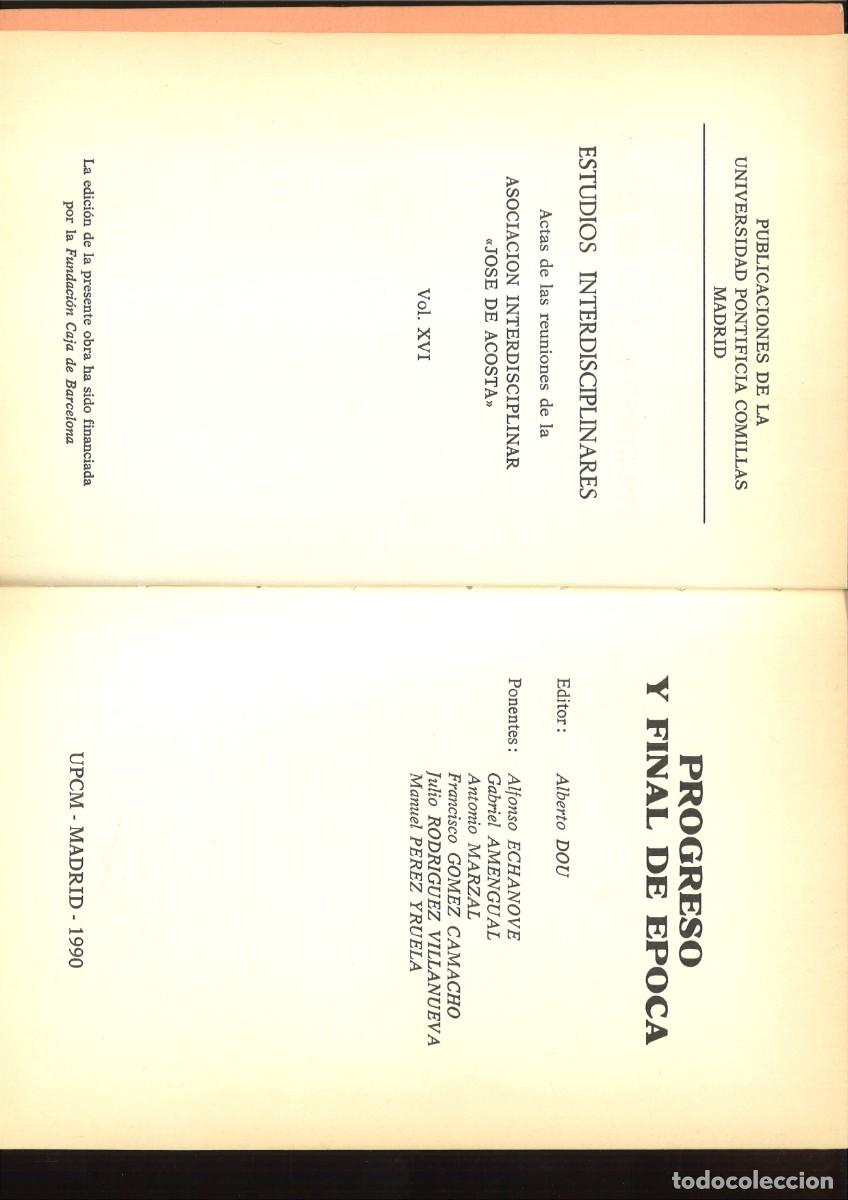 Libros: PROGRESO Y FINAL DE EPOCA. Varios - Foto 2