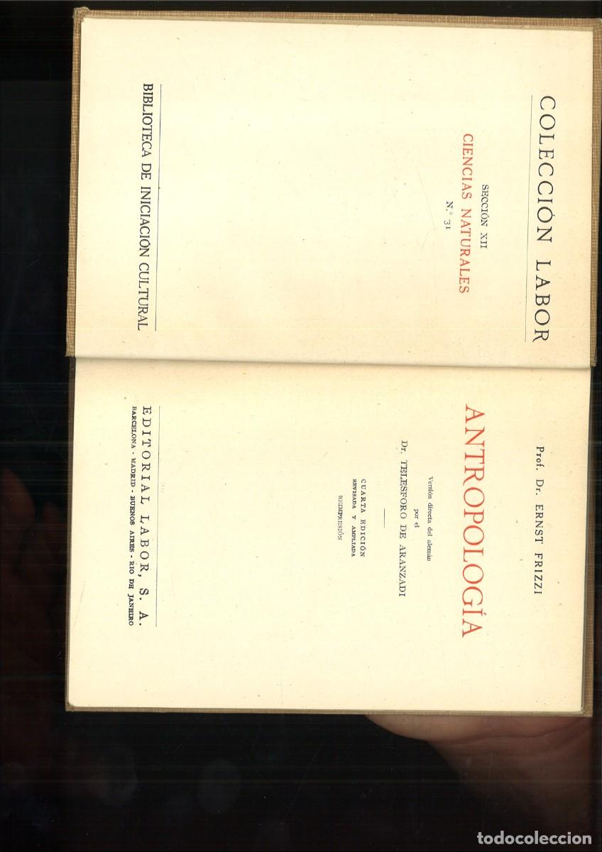 Libros: ANTROPOLOGIA. Dr. Ernst Frizzi - Foto 2