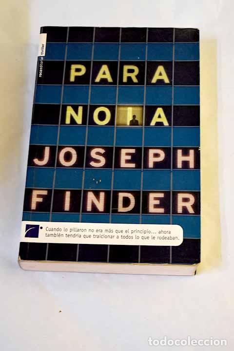Libros: Paranoia: Finder, Joseph.- Finder, Joseph