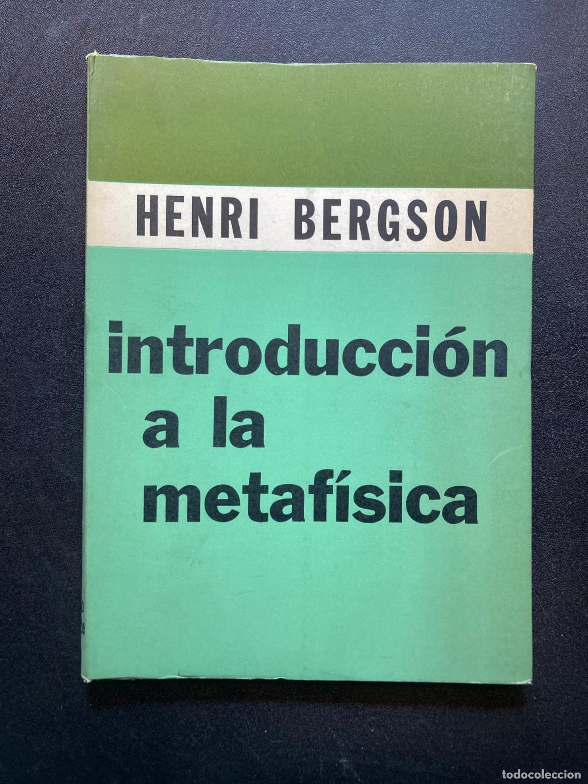 Livros em segunda m&atilde;o: Henri Bergson - Introducci&oacute;n a la metaf&iacute;sica
