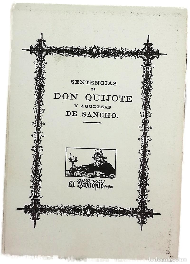 Libros: Sentencias de Don Quijote y agudezas de Sancho m&aacute;ximas y pensamientos m&aacute;s notables contenidos en ...