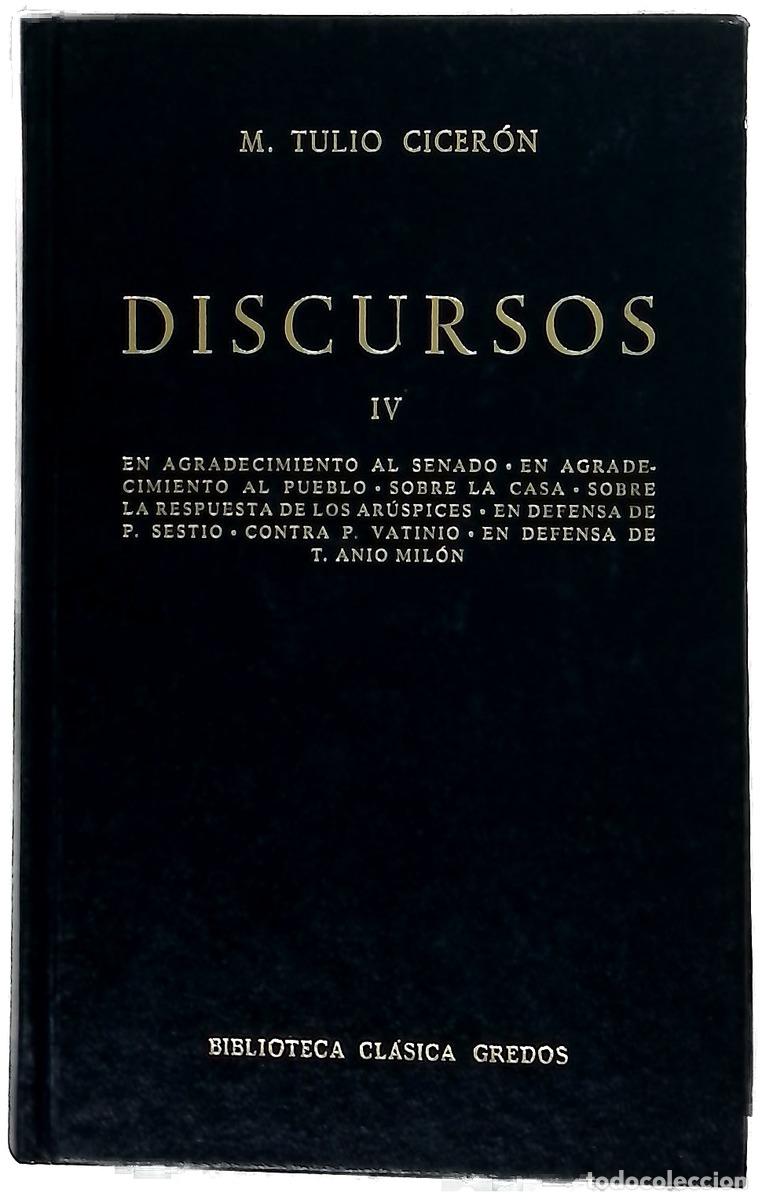 Libros: Discursos IV - Cicer&oacute;n, Marco Tulio