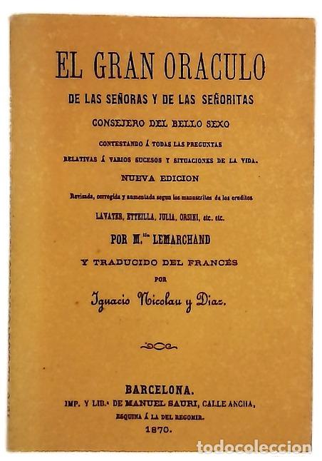 Livres: El gran or&aacute;culo de las se&ntilde;oras y de las se&ntilde;oritas ...