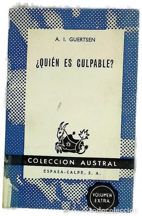 books: &iquest;Quien es culpable? - Herzen, Aleksandr Ivanovich; D&iacute;ez Mateo, F&eacute;lix