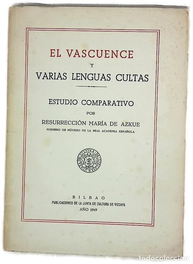 Libros: Estudio comparativo entre el vascuence y varias lenguas cultas