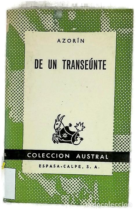 Libri di seconda mano: De un transe&uacute;nte - Azor&iacute;n