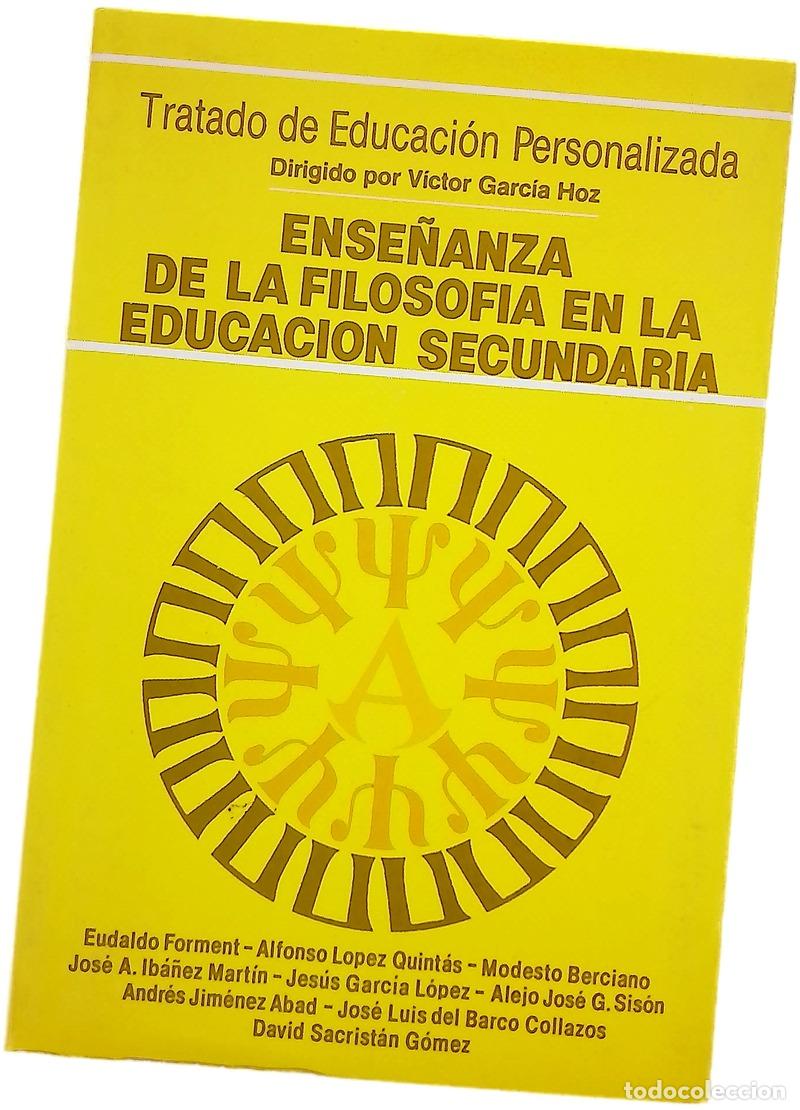 books: Ense&ntilde;anza de la Filosof&iacute;a en la Educaci&oacute;n Secundaria
