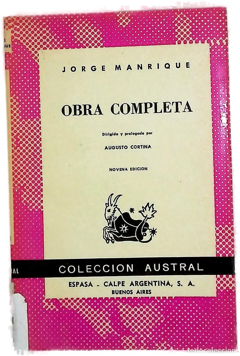 books: Obra completa - Manrique, Jorge