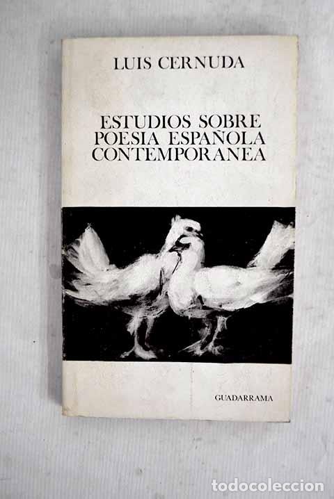 books: Estudios sobre poes&iacute;a espa&ntilde;ola contempor&aacute;nea.- Cernuda, Luis
