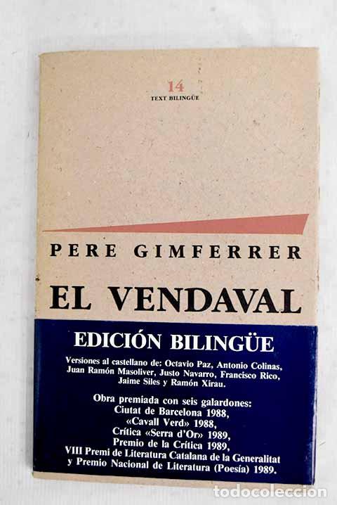 Livres: El vendaval: Gimferrer, Pere.- Gimferrer, Pere