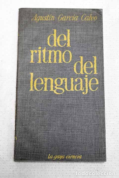 books: Del ritmo del lenguaje.- Garc&iacute;a Calvo, Agust&iacute;n