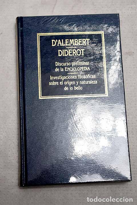 Libros: Discurso preliminar de la enciclopedia.- Alembert, Jean le Rond d