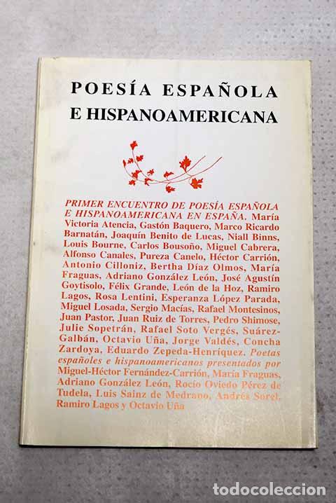 Libros: Poes&iacute;a espa&ntilde;ola e hispanoamericana