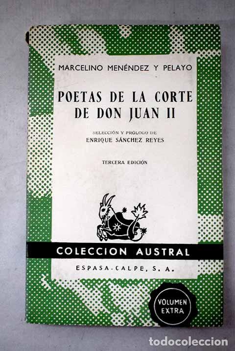 Livros em segunda m&atilde;o: Poetas de la corte de Don Juan II.- Men&eacute;ndez Pelayo, Marcelino