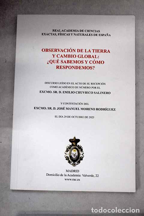 Livres: Observaci&oacute;n de la tierra y cambio global : &iquest;qu&eacute; sabemos y c&oacute;mo respondemos?