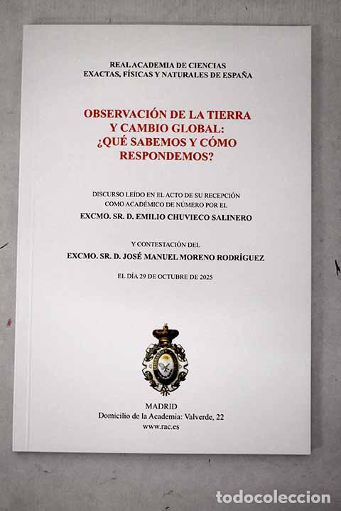 Livres: Observaci&oacute;n de la tierra y cambio global : &iquest;qu&eacute; sabemos y c&oacute;mo respondemos?