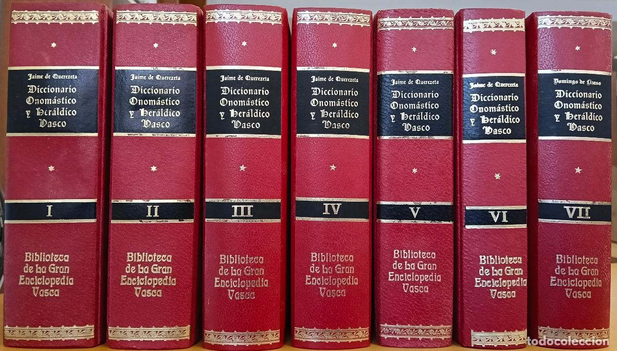 Livres: Diccionario onom&aacute;stico y her&aacute;ldico vasco (Obra completa en 7 vol&uacute;menes) - Querexeta, Jaime de
