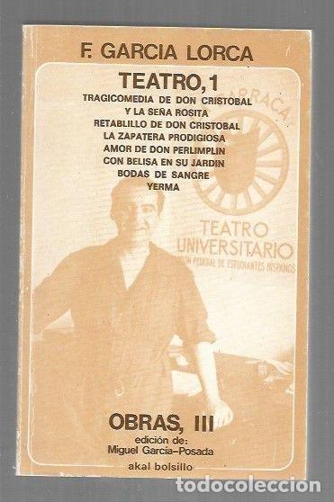 B&uuml;cher: OBRAS III. TEATRO 1: TRAGICOMEDIA DE DON CRISTOBA Y LA SE&Ntilde;A ROSITA / RETABLILLO DE DON CRISTOBAL / L