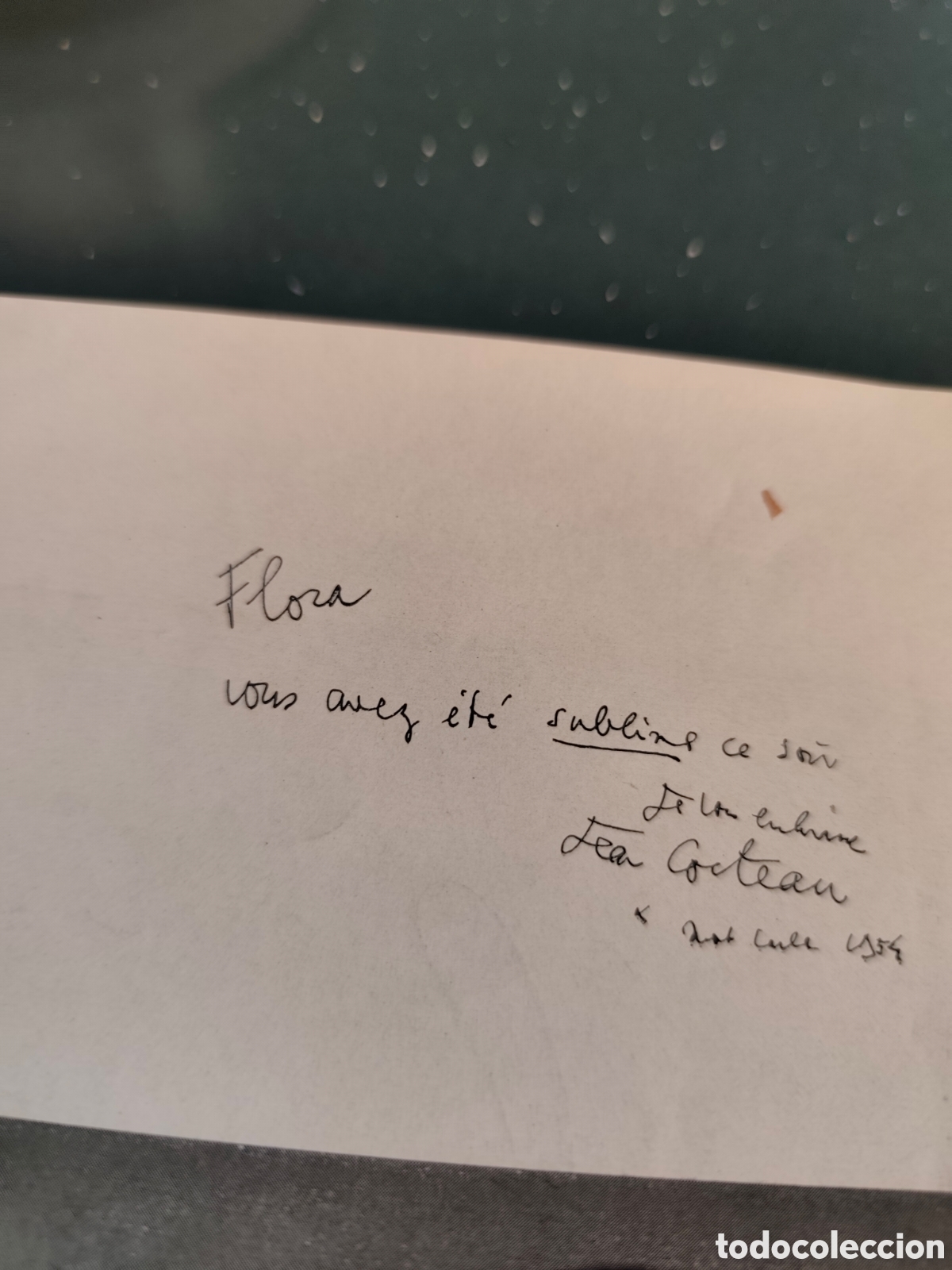 Libros: Programa de mano Suite Espa&ntilde;ola con dedicatoria y firma de Jean Cocteau.