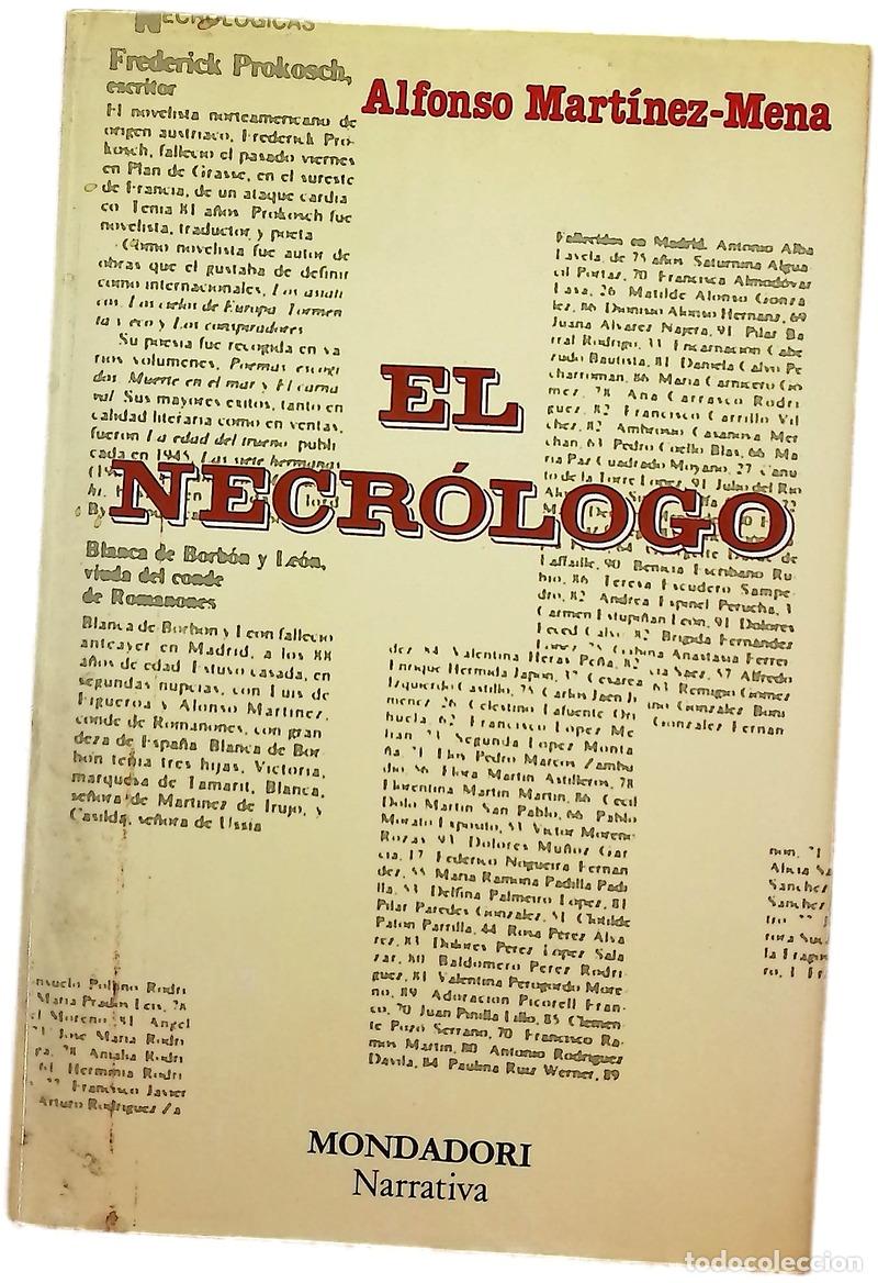 Libros: El necr&oacute;logo - Mart&iacute;nez-Mena, Alfonso