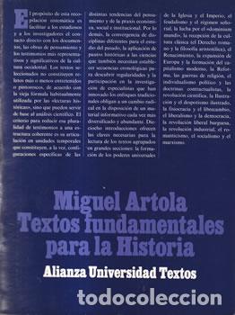Libros: Textos fundamentales para la historia - Miguel Artola