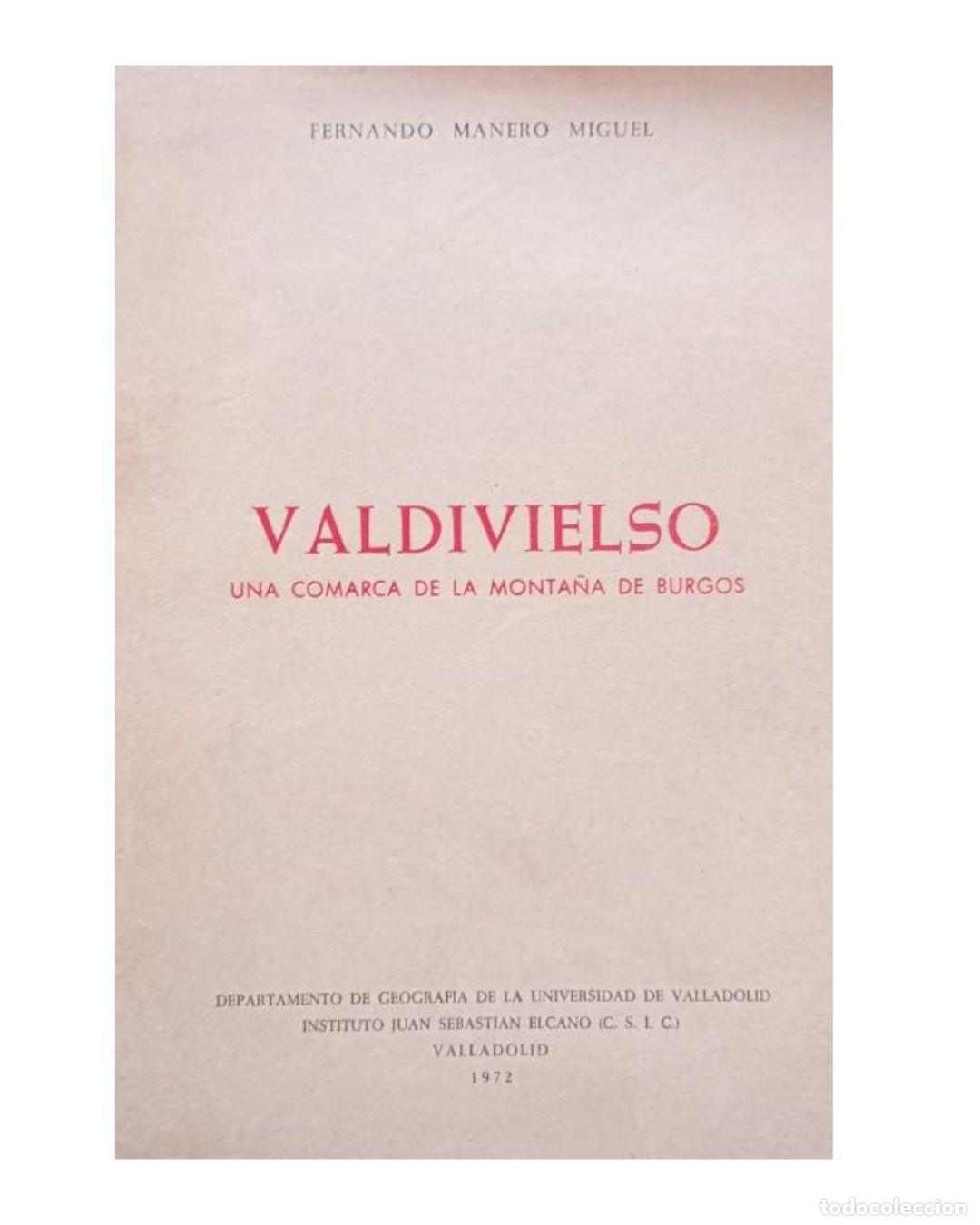 Libros: VALDIVIELSO. UNA MONTA&Ntilde;A EN LA COMARCA DE BURGOS. - FERNANDO MANERO MIGUEL.