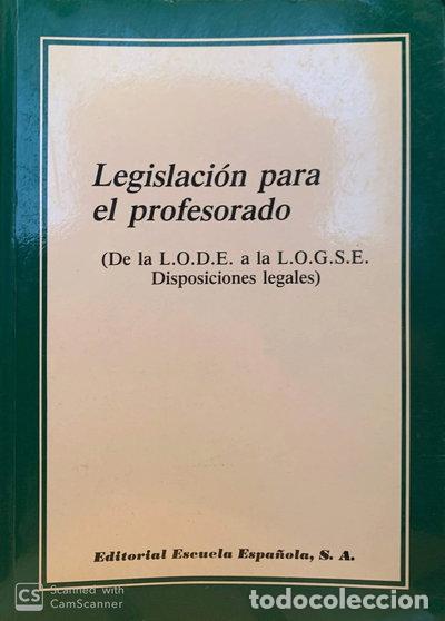 Libros: Legislaci&oacute;n para el profesorado- 9788433104984