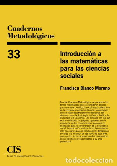 Libros: Introducci&oacute;n a las matem&aacute;ticas para las ciencias sociales- 9788474763577