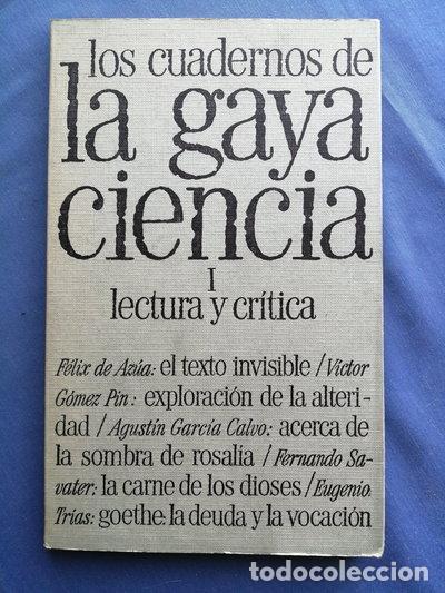 Libri di seconda mano: Los cuadernos de La Gaya Ciencia I: Lectura y cr&iacute;tica- 9788470800177