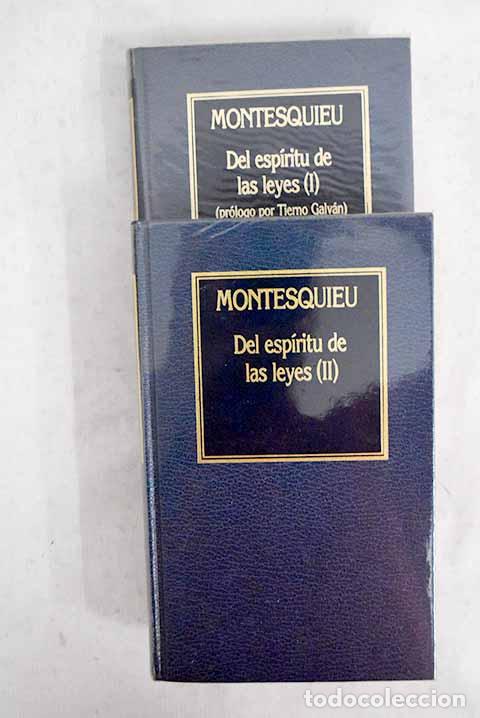 books: Del esp&iacute;ritu de las leyes.- Montesquieu, Bar&oacute;n de