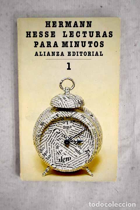 Libros: Lecturas para minutos, 1: pensamientos extra&iacute;dos de sus libros y cartas.- Hesse, Hermann