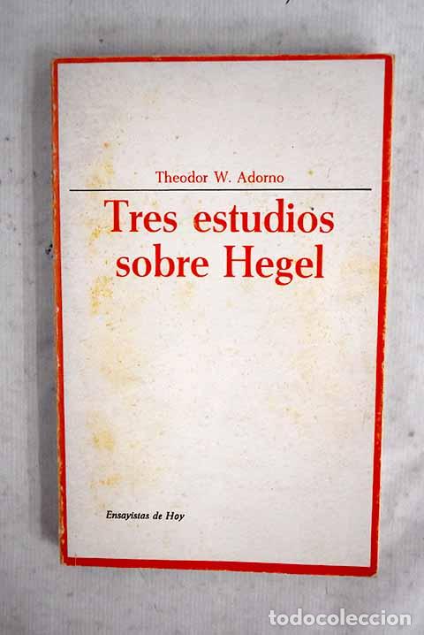 Livros em segunda m&atilde;o: Tres estudios sobre Hegel.- Adorno, Theodor W.